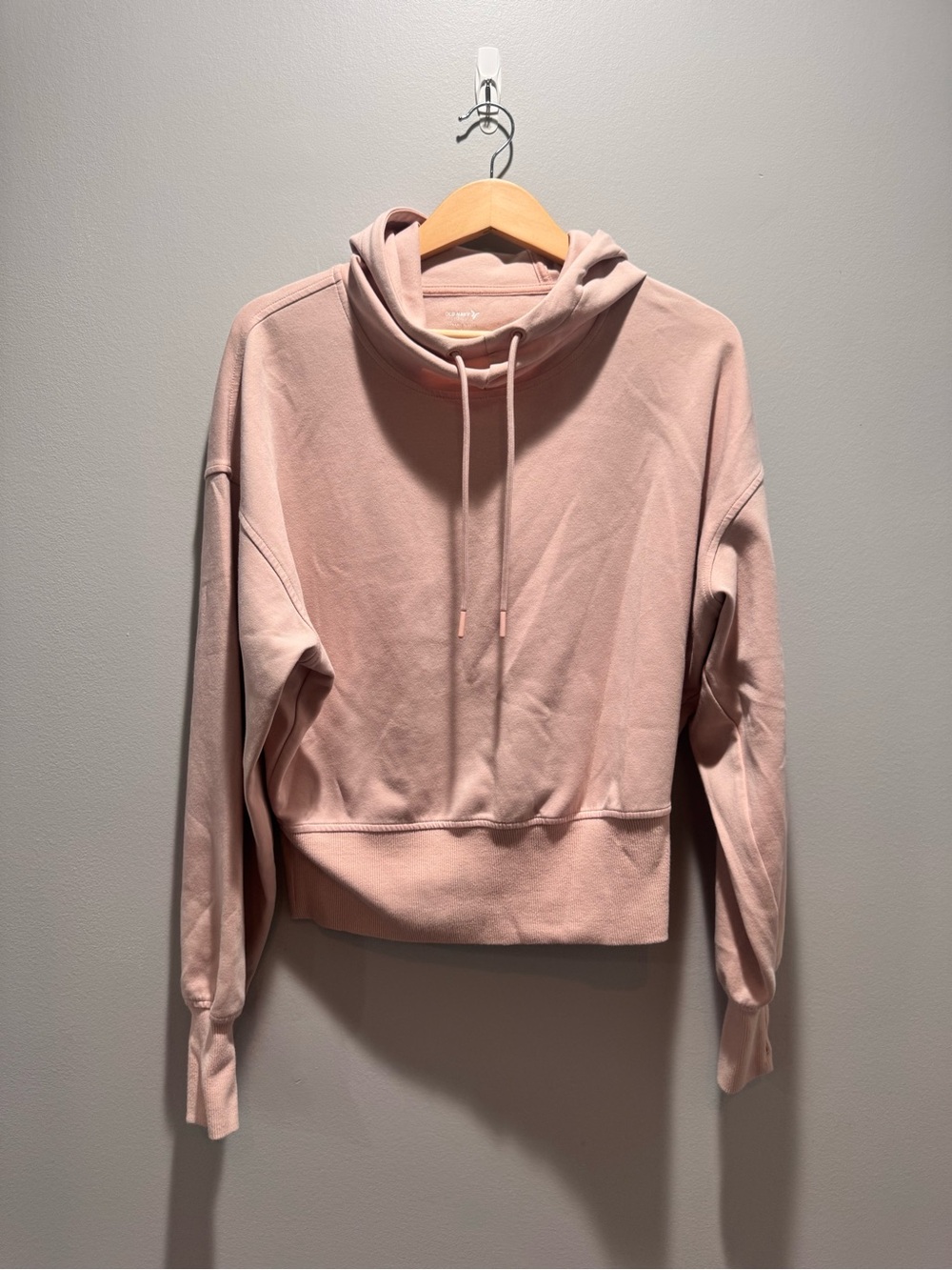 Old Navy Blush Pink Funnel Neck Pullover Hoodie